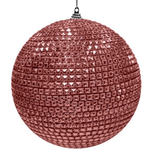 Χριστουγεννιάτικη Μπάλα Οροφής Ροζ Disco (15cm)